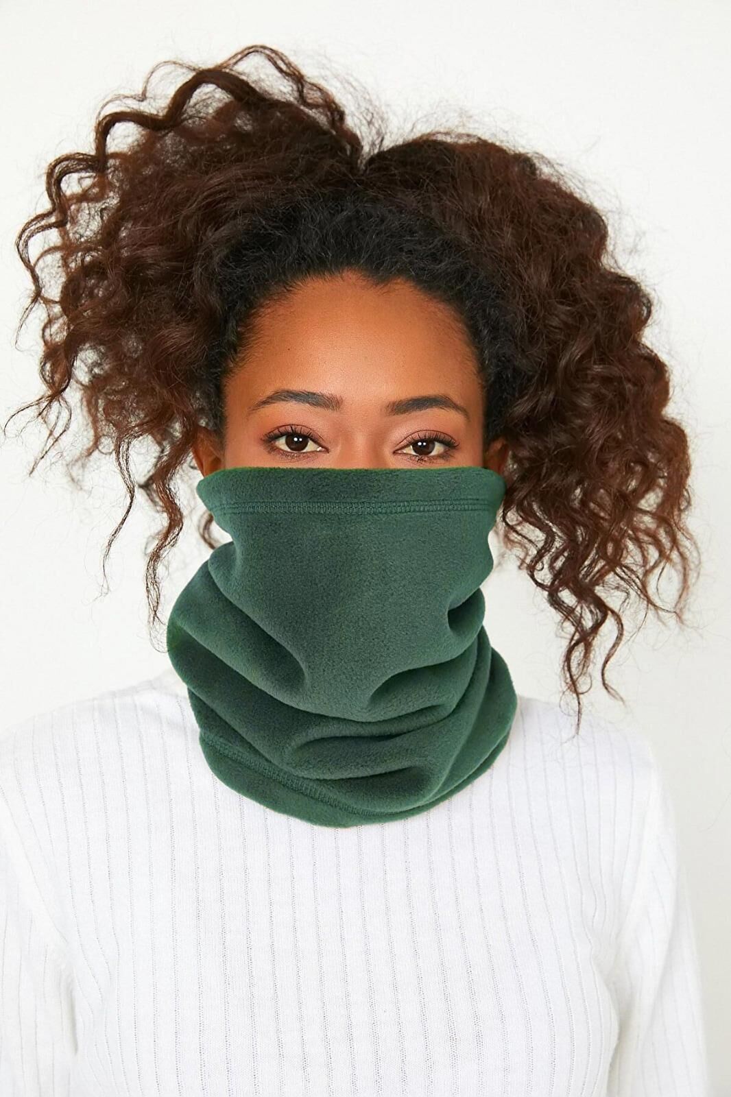 North Trace Chester Kadın Polar Boyunluk KOYU YEŞİL