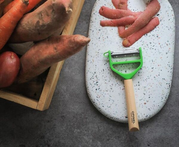 Opinel T-Duo Ahşap Saplı Meyve-Sebze Soyacağı YEŞİL