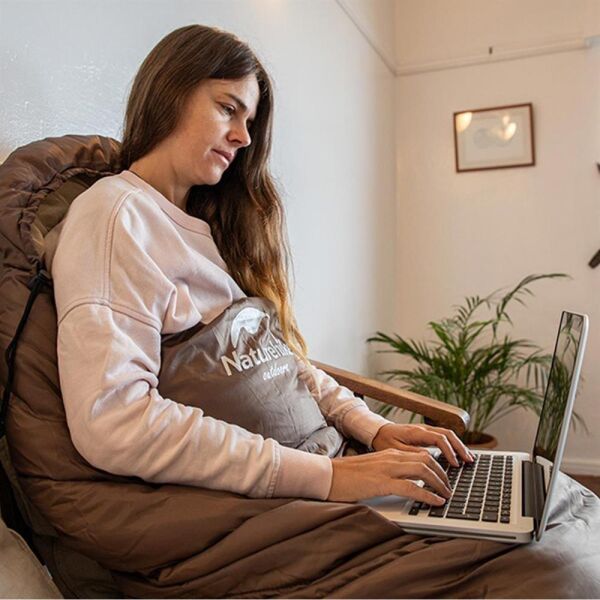 Naturehike U150 Zarf Tarzı Kapüşonlu Uyku Tulumu -6°C MAVİ - Left