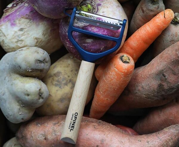 Opinel T-Duo Ahşap Saplı Meyve-Sebze Soyacağı LACİVERT