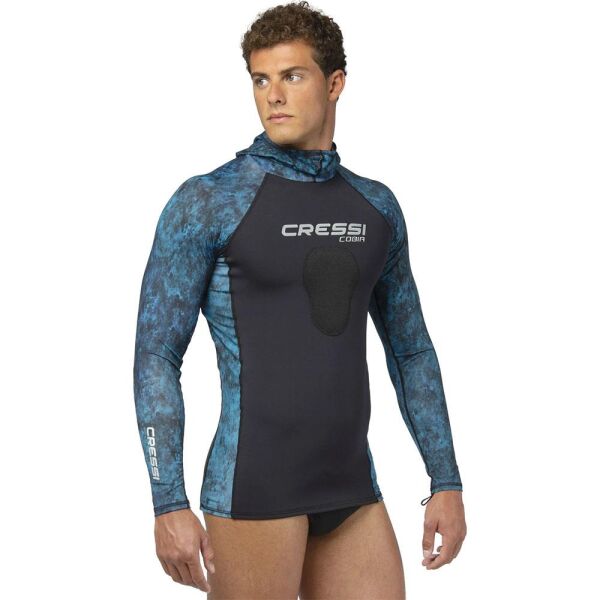 Cressi Cobia Rashguard Shirt BLUE CAMO - S