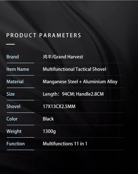 Grand Harvest GBC-M01 Multi Fonksiyonel Taktik Kürek