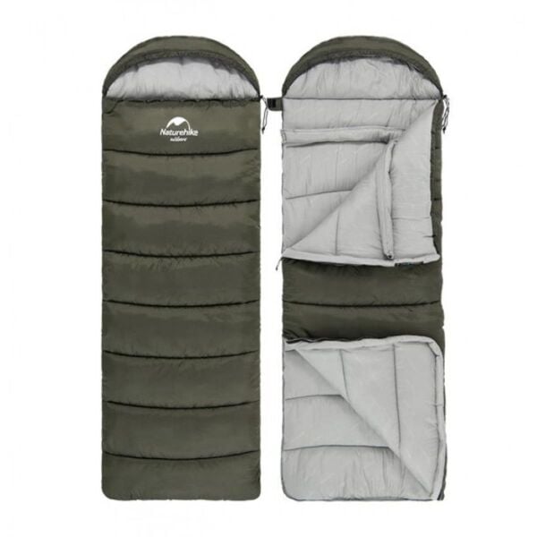 Naturehike U150 Zarf Tarzı Kapüşonlu Uyku Tulumu -6°C HAKİ - Right