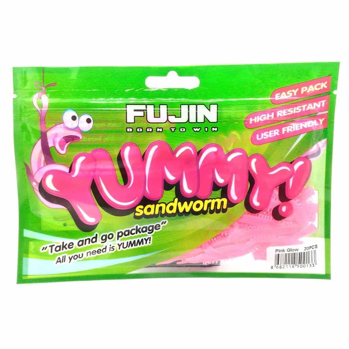 Fujin Yummy Sandworm 7Cm Silikon Yem Pink Glow