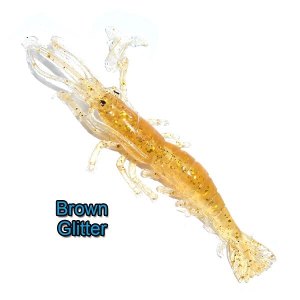 Captain Soft Shrimp 6,5cm 1,3gr Silikon Karides Yem Brown Glitter