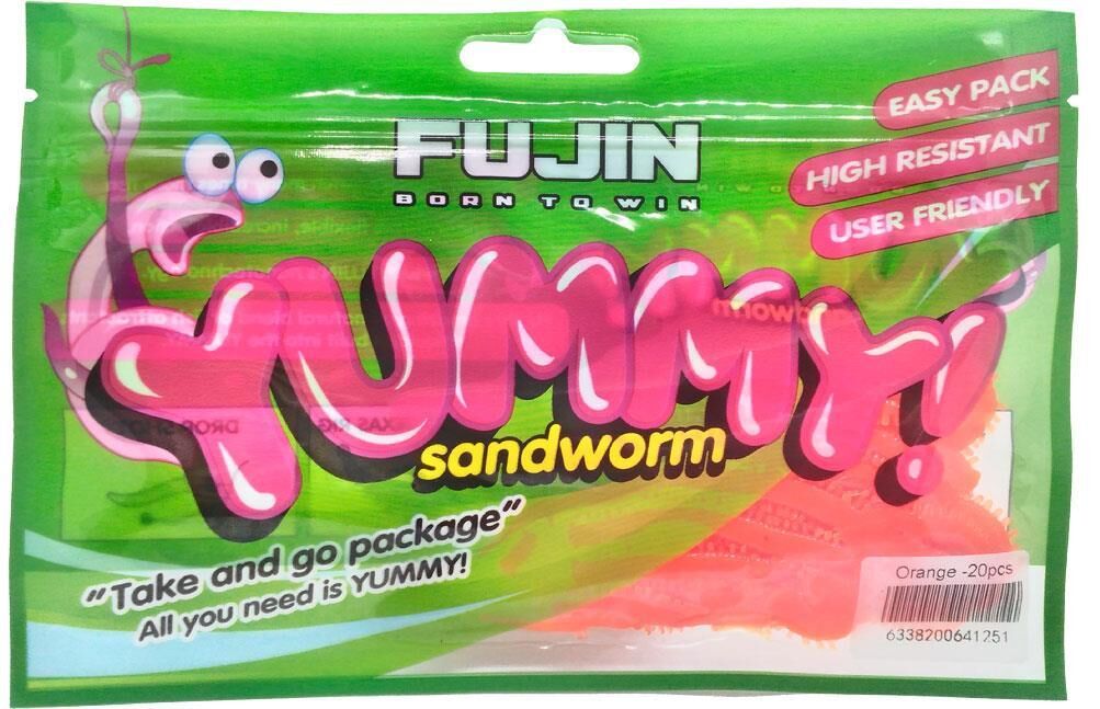 Fujin Yummy Sandworm 7Cm Silikon Yem ORANGE