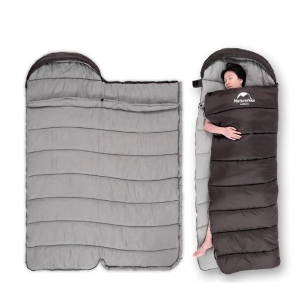 Naturehike U150 Zarf Tarzı Kapüşonlu Uyku Tulumu -6°C KAHVERENGİ - Right