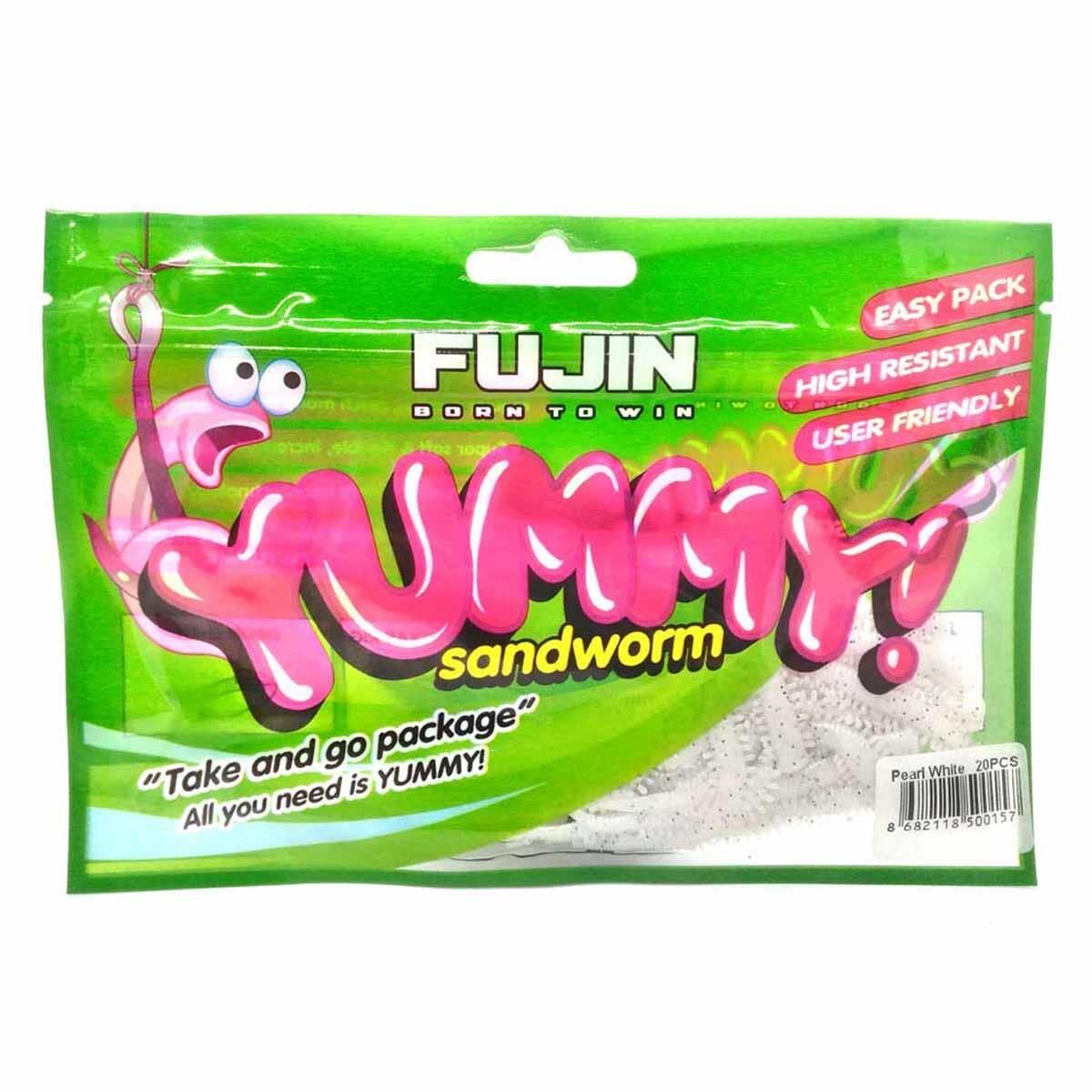 Fujin Yummy Sandworm 7Cm Silikon Yem PEARL WHİTE