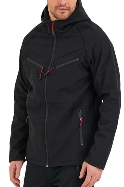 North Trace Abrigo Erkek Softshell Mont SİYAH - 2XL