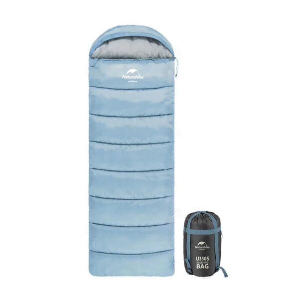 Naturehike U250 Zarf Tarzı Kapüşonlu Uyku Tulumu -10°C MAVİ - Right
