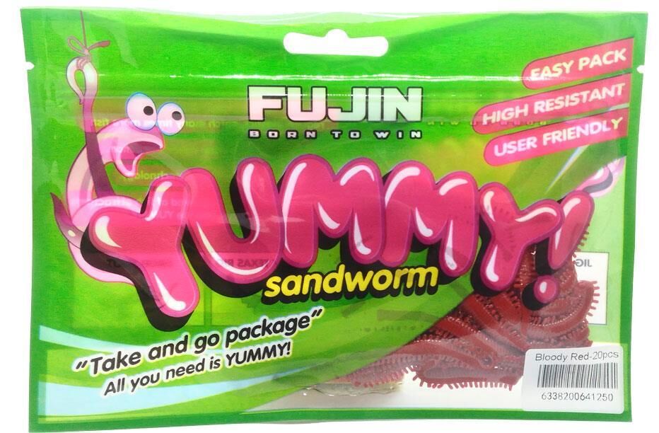 Fujin Yummy Sandworm 7Cm Silikon Yem Bloody Red
