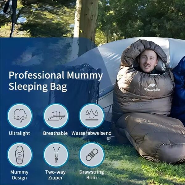 Naturehike MJ600 Mumya Tipi Pamuklu Uyku Tulumu
