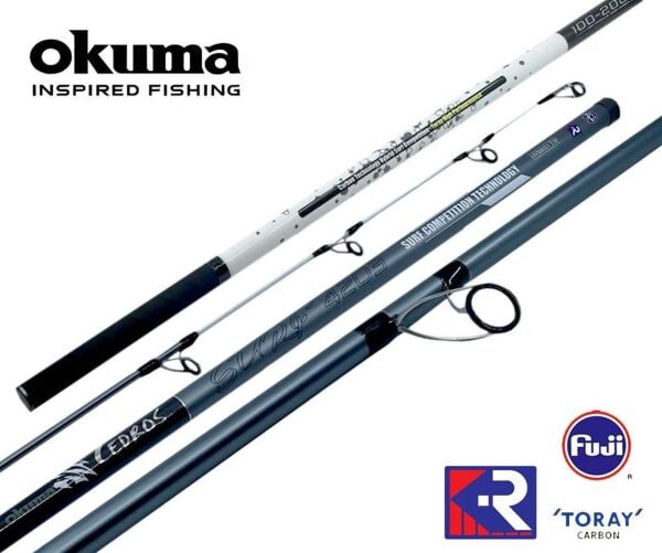 Okuma Cedros CJ-S-4303H 430 cm 100-250 gr 3 Parça Surf Kamışı