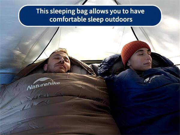 Naturehike MJ600 Mumya Tipi Pamuklu Uyku Tulumu NAVY BLUE