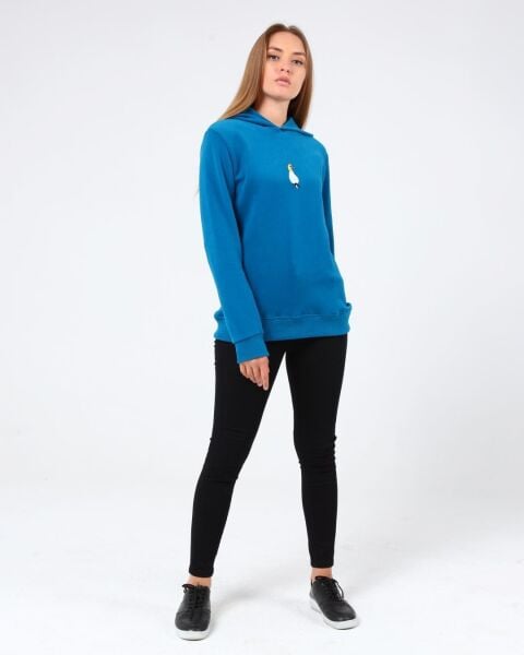 North Trace Crewline Kapüşonlu Kadın Hoodie KIRMIZI - 2XL