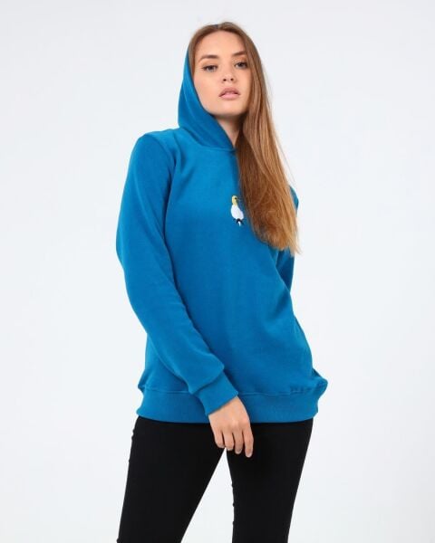 North Trace Crewline Kapüşonlu Kadın Hoodie KIRMIZI - 2XL