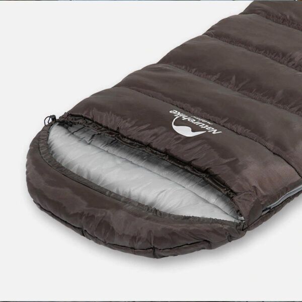 Naturehike U250 Zarf Tarzı Kapüşonlu Uyku Tulumu -10°C KAHVERENGİ - Right