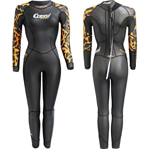 Cressi Kuwae Lady Yüzücü Elbisesi BLACK/ORANGE - 2MM - NO:4 / / L