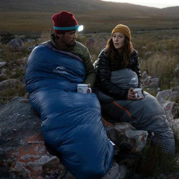 Naturehike ULG-400G Mumya Kaz Tüyü Uyku Tulumu -14°C MAVİ