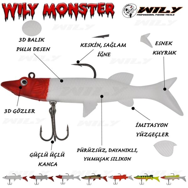Wily Monster 12 cm Turna Silikon Yem
