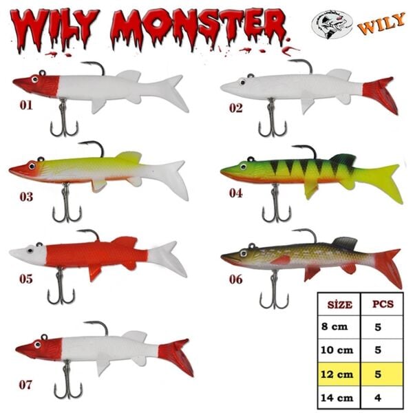 Wily Monster 12 cm Turna Silikon Yem