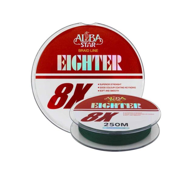 AlbaStar Eighter x8 Green İp Olta Misinası 250 mt GREEN - 0,22 MM