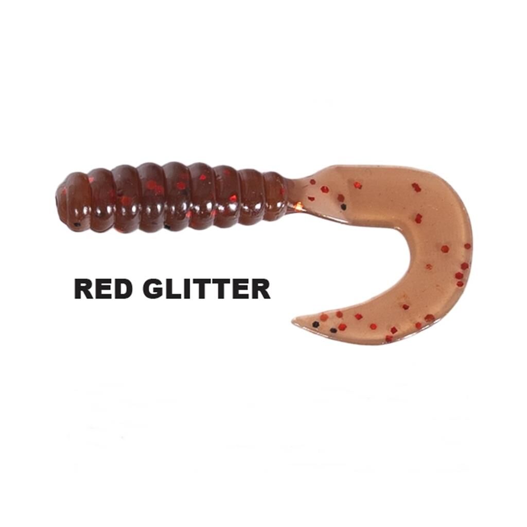 Ryuji Swim Worm 5,5cm TPR Kokulu Silikon Yem RED GLİTTER
