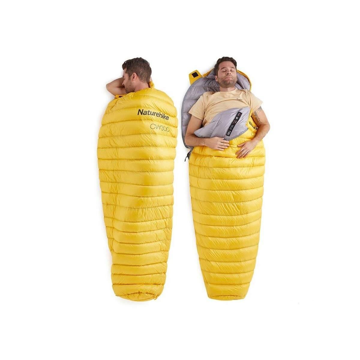 Naturehike CW300 Ultralight Mumya Kaz Tüyü Uyku Tulumu -10°C Sarı