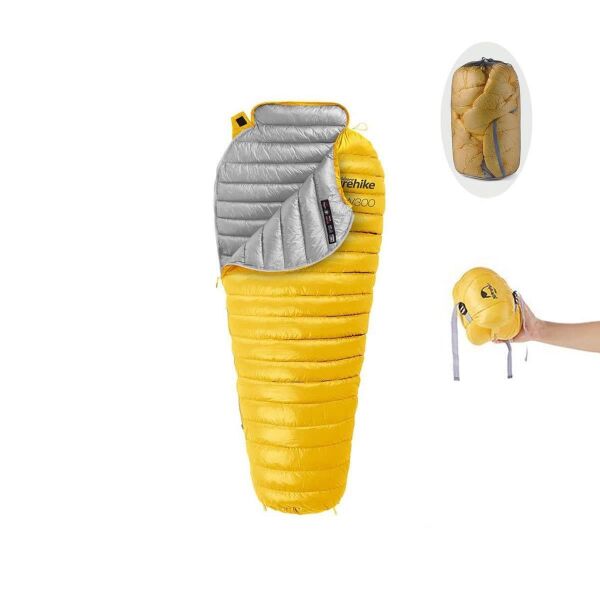 Naturehike CW300 Ultralight Mumya Kaz Tüyü Uyku Tulumu -10°C Sarı