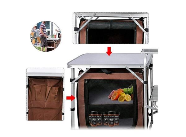 Madfox Luxi Katlanır Portatif Kamp Mutfağı Masası