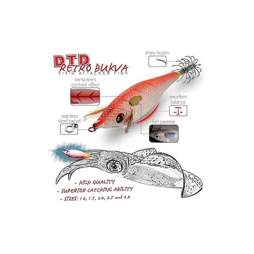 Dtd Retro Bukva Jig 8cm Glowlu Kalamar Zokası BLACK