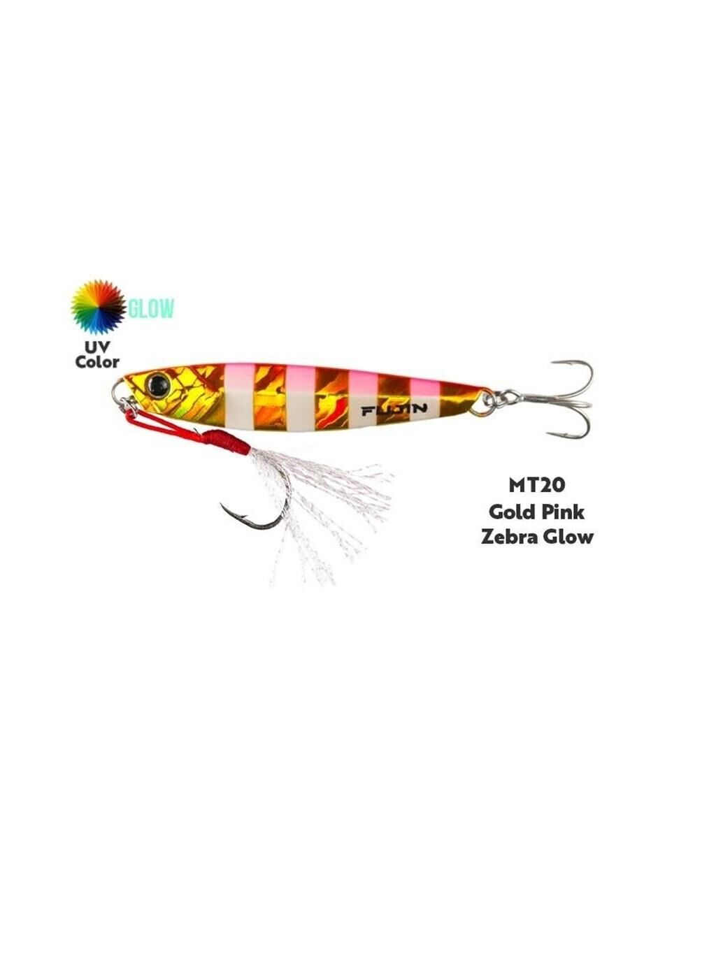 Fujin Jig-X Jigging Jig Yem Gold Zebra Glow - 80 GR