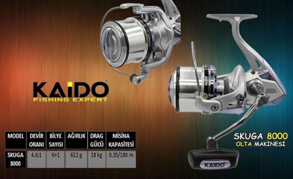 Kaido Skuga SF8000 SS Surf Casting Olta Makinesi