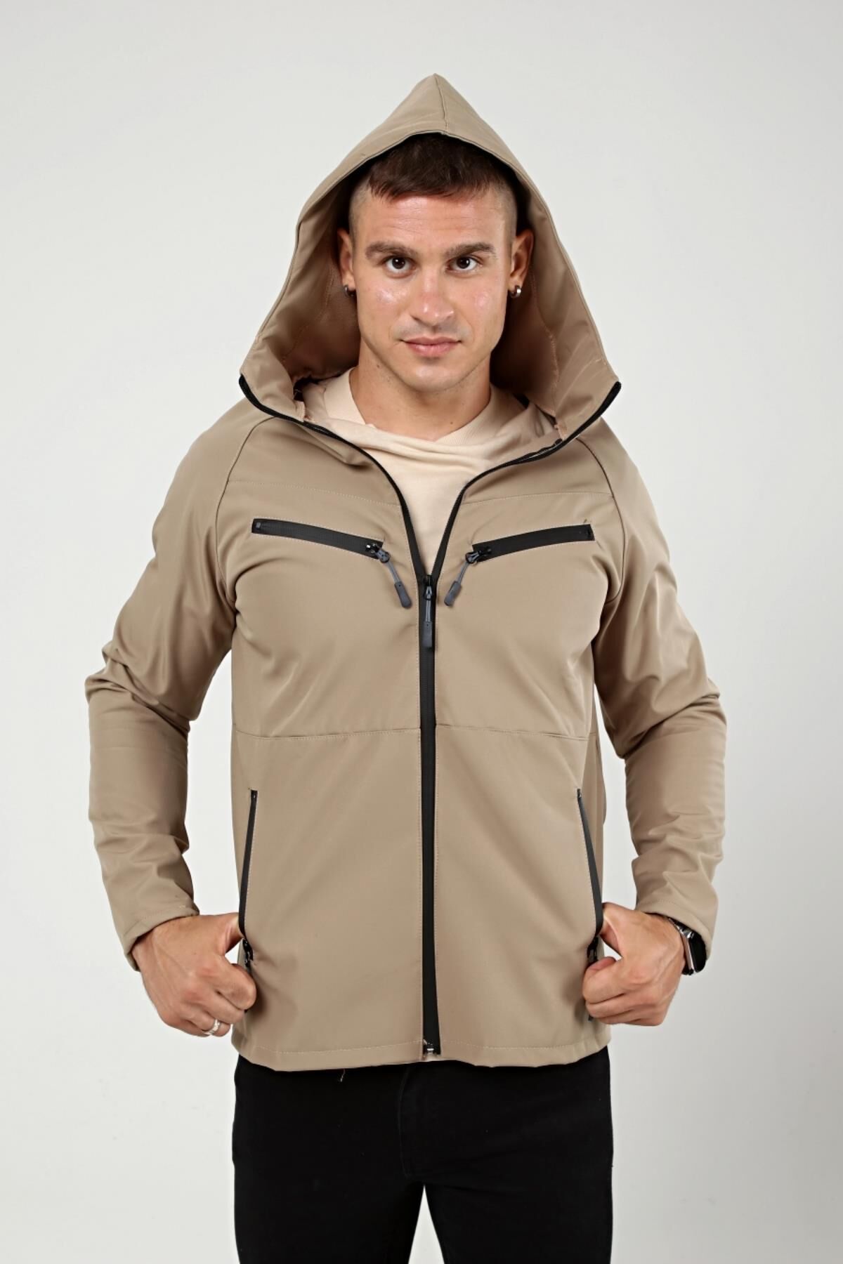 North Trace Abrigo Erkek Softshell Mont Bej - S