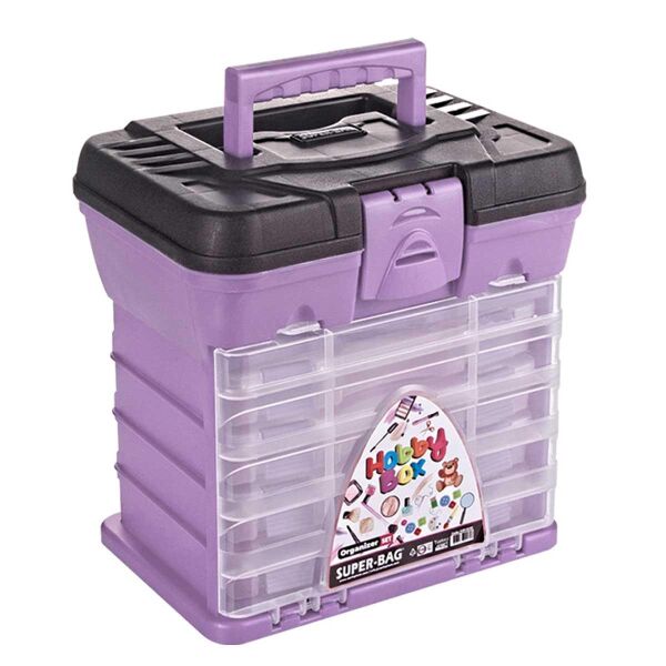 Süper Bag Hobby Box Organizerli Balıkçı Takım Çantası LİLA