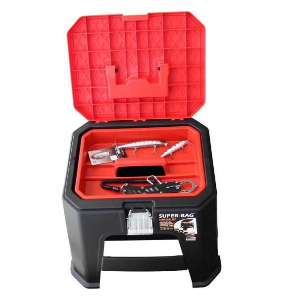 Süper Bag Stool Tool Box Tabure Takım Çantası KIRMIZI