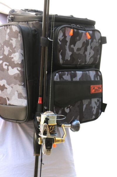 Fujin Black Camo Back Pack - Balıkçı Sırt Çantası