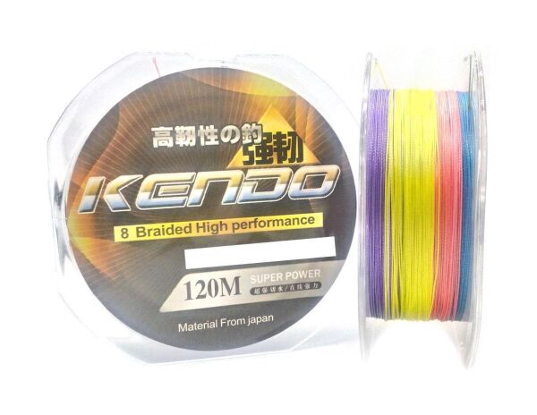 Kendo Dynema Multicolor 8Örgü Olta Misinası 120Mt MULTİCOLOR - 0,28 MM