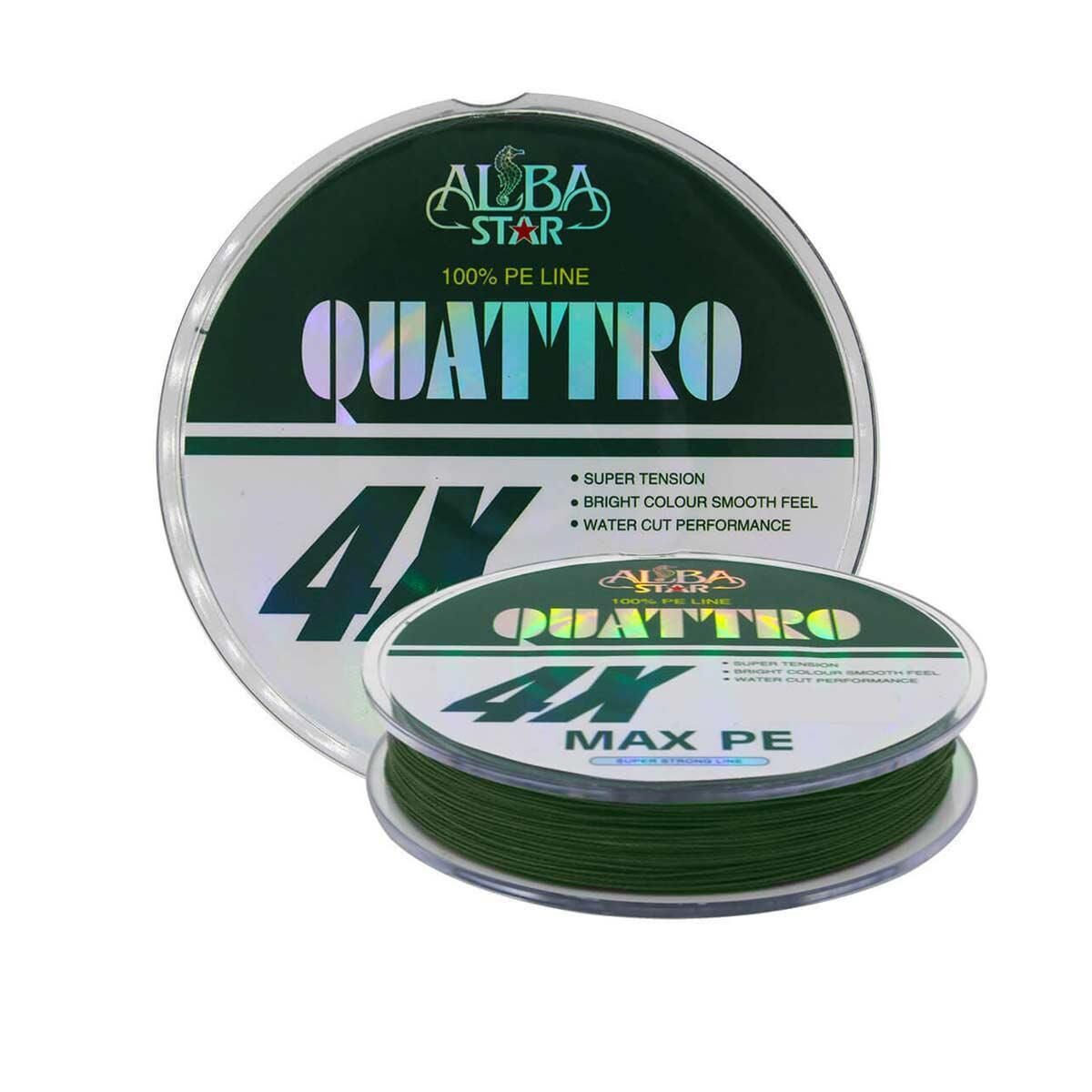 AlbaStar Quattro x4 Green İp Olta Misinası 150 mt GREEN - 0,18 MM