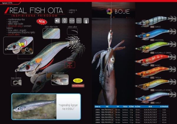 DTD Real Fish Oita 3.5 Egi Tip Run Glow 105 mm 17.5 gr Kalamar Zokası