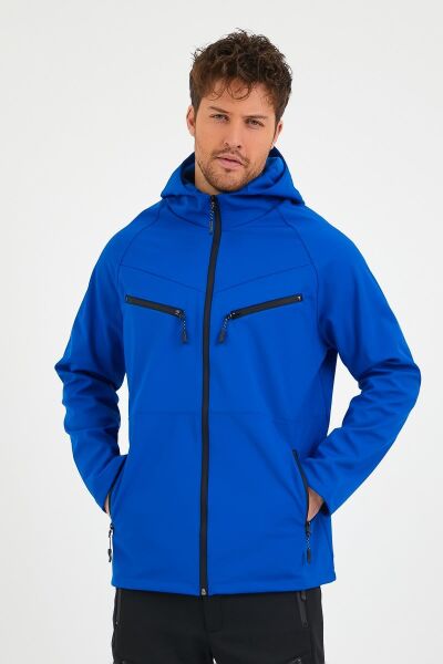 North Trace Abrigo Erkek Softshell Mont Saks Mavi - XL