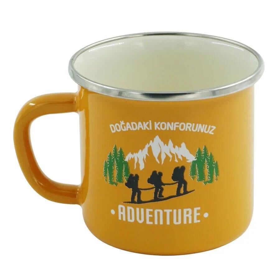 Orcamp Retro Emaye Kupa Bardak 330 cc [Adventure] Sarı