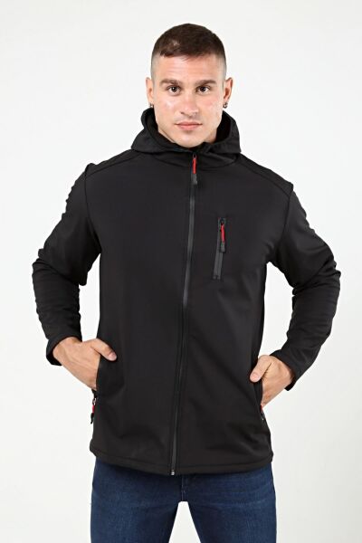 North Trace Outrack Erkek Softshell Mont SİYAH - S
