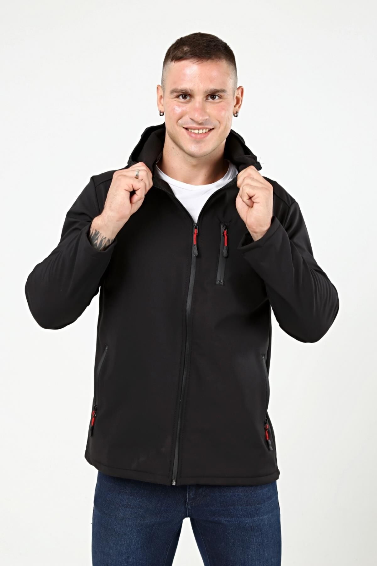 North Trace Outrack Erkek Softshell Mont SİYAH - XL