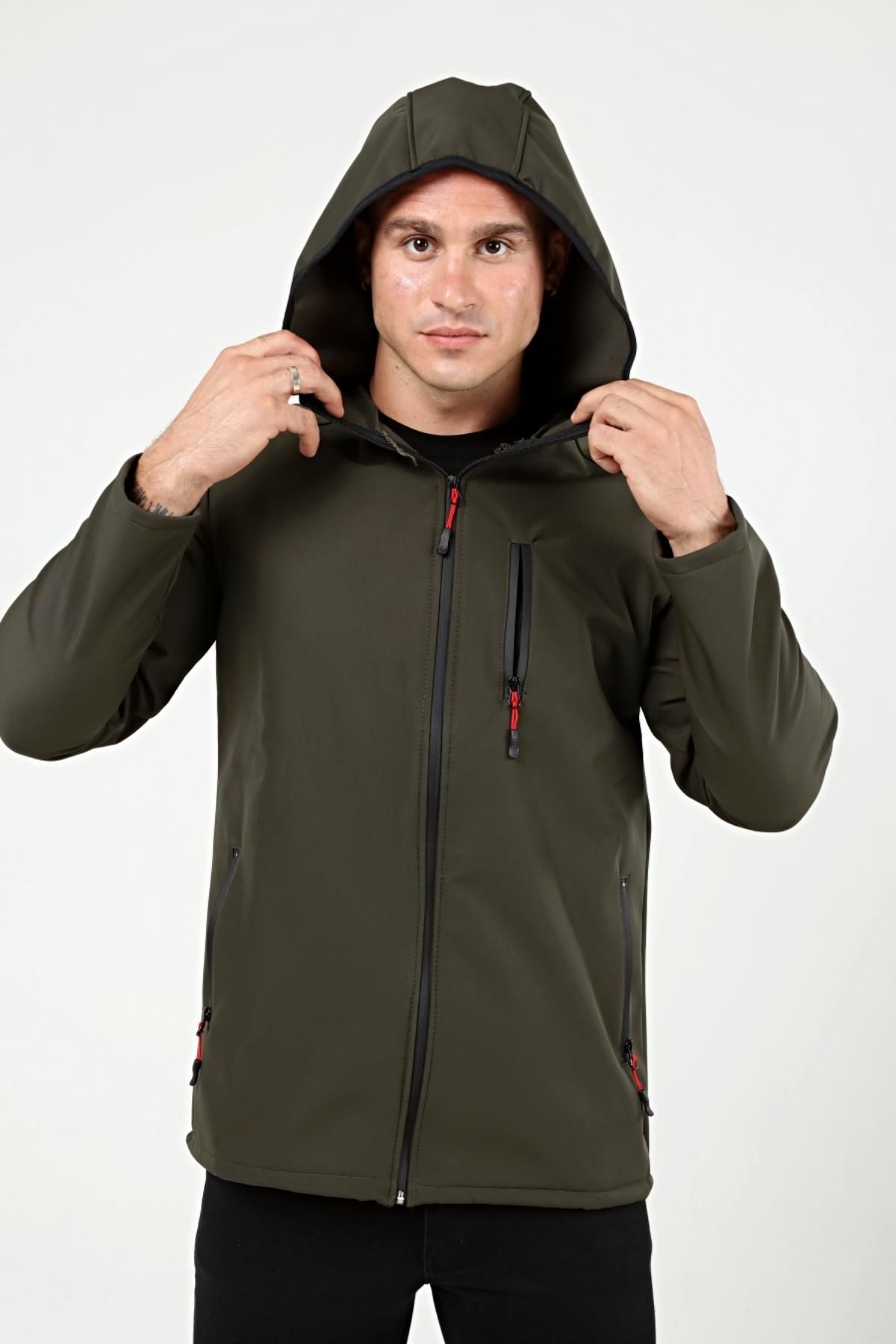 North Trace Outrack Erkek Softshell Mont HAKİ - S