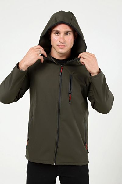 North Trace Outrack Erkek Softshell Mont HAKİ - S