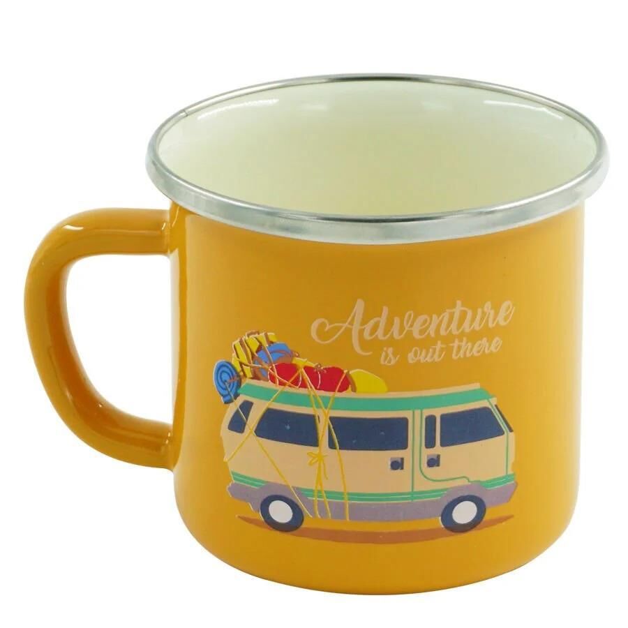 Orcamp Retro Emaye Kupa Bardak 330 cc [Karavan] Sarı