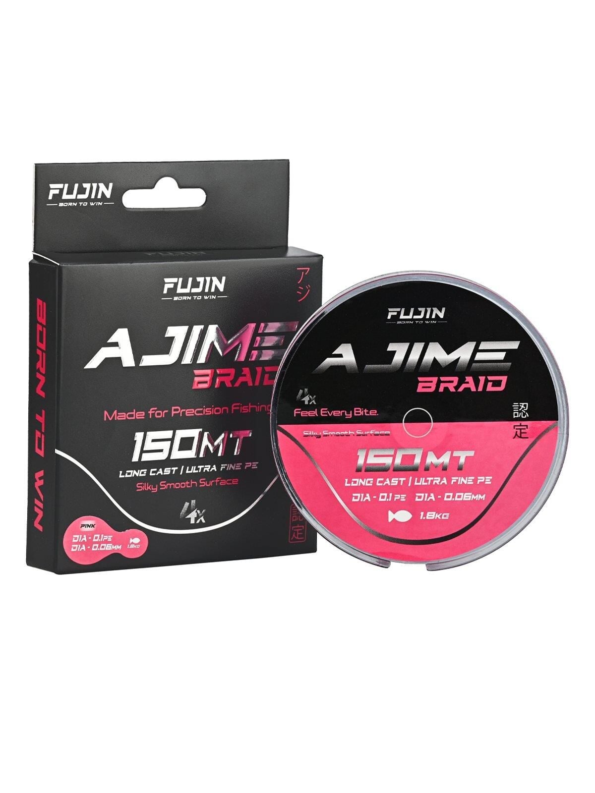 Fujin Ajime Braid 4x İp PİNK - 150 MT - 0,08 MM