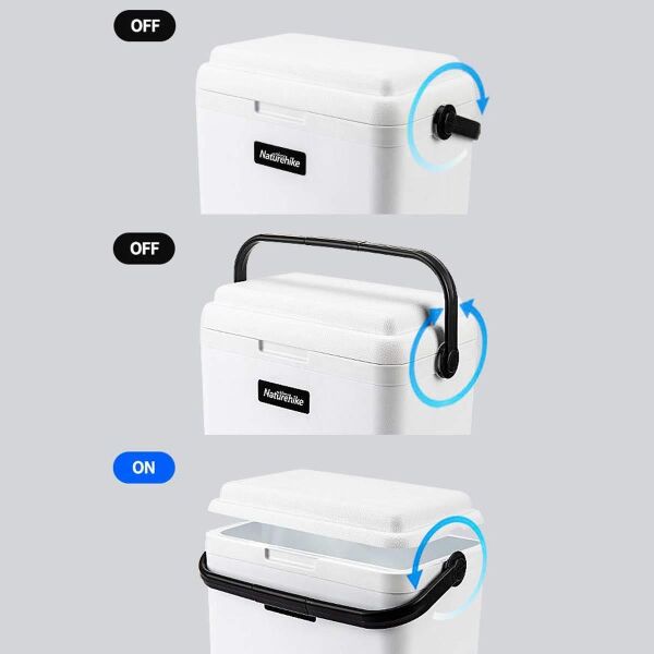 Naturehike LINDU Large Cooler Q-10H Buzluk 24 Lt BEYAZ