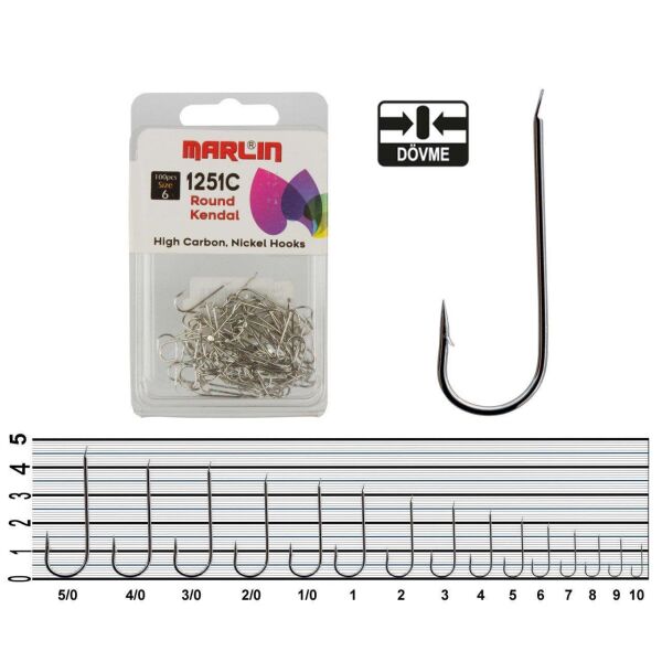 Marlin 1251C Round Kendal Nikel Olta İğnesi